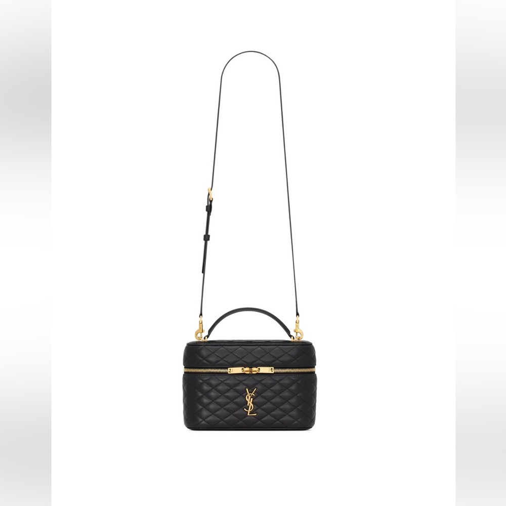 YVES SAINT LAURENT GABY LARGE LAMBSKIN VANITY BAG